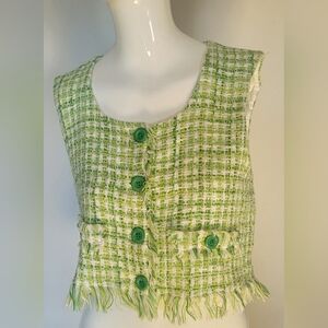 Zara Retro Tweed Vest.  Size Large
